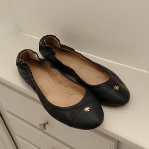 Tory Burch York Black Ballet Flats